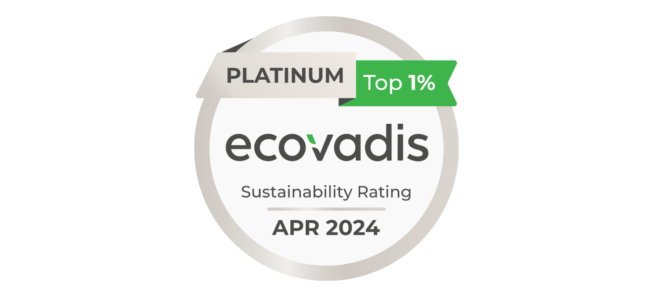 智易2024年榮獲EcoVadis永續評比最高榮譽白金級